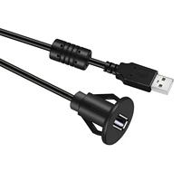 Cable USB 2.0 de Montaje Empotrado, Puerto Único USB Macho a Hembra, Extensión de Panel Empotrado para Coche, Camión, Barco, Motocicleta, Tablero de Instrumentos