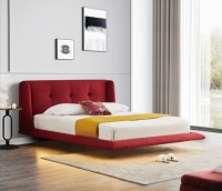 Tête de lit haut de gamme pour chambre à coucher, édredons, hôtel, séjour, cadre de lit flottant doux, cadre de lit moderne, taille king, queen, taille complète