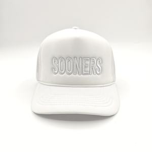 หมวกโฟมทรงทรัคเกอร์สีขาวแบบเรียบสำหรับผู้ชาย รับผลิตตามสั่งขายส่งแบบ OEM - Product Image 6