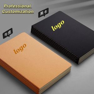 Carnet en papier kraft écologique avec impression UV et couture personnalisées, logo professionnel, possibilité d'écriture facile et couleurs personnalisables - Product Image 1