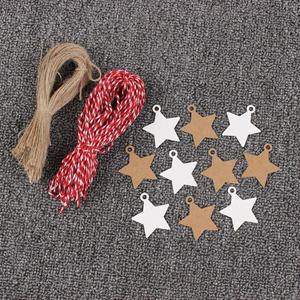 Etiquetas de papel kraft con cordón, etiquetas colgantes en blanco de formas variadas para empaquetado de regalos, etiquetas para ropa - Product Image 2