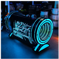 Ventes chaudes 2024 ! Cabine de DJ portable à LED de couleur blanche pour discothèque, éclairage disco, façade de cabine de DJ