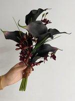 Vintage Mori Handgefertigtes Simuliertes Calla-Blumen-Tulpen-Bündel für Chinesische Hochzeitsfotografie Braut Valentinstag Erntedankfest