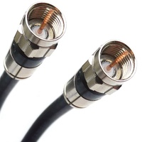 Cable Coaxial RG59 RG11 RG6 de Baja Pérdida para TV HD, Cable de Conexión RG6 de 3 Pies, Cable Coaxial Negro de 75 Ohmios con Conector F