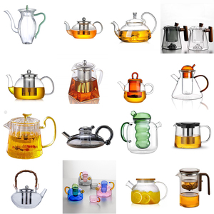 Shatter-Proof Transparente Alta Diamante Vidro Jarro para Borosilicato Bule de Vidro Transparente Pote de Chá para Café & Chá Conjuntos - Product Image 6