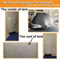 Tente de Projection en PVC bleu de 5m Tente de dôme de cinéma gonflable de planétarium mobile scientifique portable
