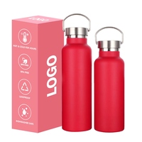 Botol Air Terisolasi Stainless Steel 18/8 Dinding Ganda Vakum, Botol Termos dengan Logo Custom 350/500/750ml, Finishing Matte
