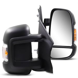 Nouveau rétroviseur <span class=keywords><strong>droit</strong></span> noir de remplacement pour Peugeot Boxer 2006-2023, électrique et chauffant, clignotant, convexe, bras court - Product Image 1