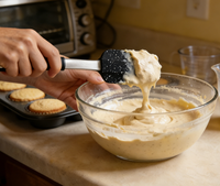 Spatule en silicone avec poignée en acier inoxydable et TPR, résistante à la chaleur, compatible lave-vaisselle, pour mélanger la crème et les pâtisseries