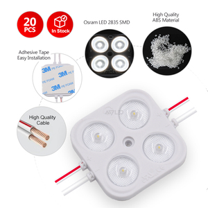 Módulo LED de 12V CC, 4 LED, 3W, IP67, Impermeable, SMD2835, Luz Blanca de 6500K, para Letreros Publicitarios y Cajas de Luz - Product Image 1