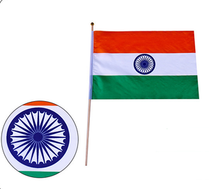 Promotional Customized <b>Mini</b> <b>Hand</b>-pulled Waving Flags Manufacturer 20*30cm with Digital Printing Logo Polyester Wood Flagpole - Product Image 3