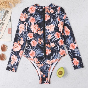 Custom Large Size Beautiful Rash Guard Cheap Anti UV <strong>Surfing</strong> Shirts Full <strong>Print</strong> One Piece Women Sublimation Breathable Rash Guard - Product Image 3
