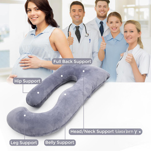 Ayrılabilir destek geri bacaklar göbek kalça tam vücut yastığı U şekilli hamile kadınlar için gebelik yastığı uyku hamile yastığı - Product Image 3