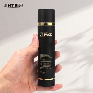 Envase Cosmético Negro Mate de 50 ml, Botella de Bomba Sin Aire de Plástico con Sistema de Giro para Suero Facial - Product Image 5