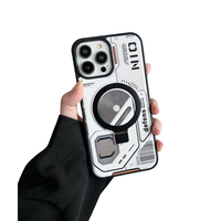 Coques de téléphone portable personnalisées tendance, peintes aux UV, en TPU+PC, anti-chocs, avec support magnétique et 5 couleurs
