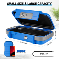 Coffre-fort portable avec chaîne amovible, coffre-fort de plage antivol, boîte à cadenas à combinaison étanche pour les voyages