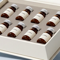 Boîte rigide en carton blanc personnalisée pour flacons de peptides, 10 flacons, doublure en éponge, logo estampé à chaud, impression offset