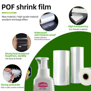 Trong suốt mềm Polyolefin thu nhỏ phim pof nhiệt liên kết chéo thu nhỏ bọc bảo vệ phim cuộn cho mỹ phẩm - Product Image 2