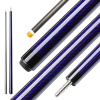 Queue de billard TuoYuan Expert 11.8/12.5mm, glisse fluide radiale, noire, avec logo personnalisé, en fibre de carbone et acier inoxydable, 2 pièces, pour billard à neuf boules