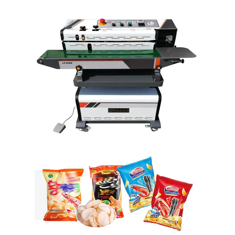 Hot sale !!! sealing machine with nitrogen gas fill in the potato chips bag sealer