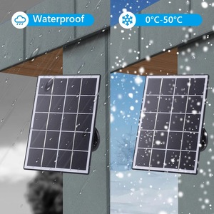 360 °   Panel Surya 3.3W 5V dengan Braket yang Dapat Disesuaikan dan Port Berbentuk U, Kompatibel dengan Kamera Bel Pintu Video 4/3/Plus/2 Ring - Product Image 3