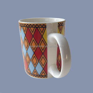 Set de tasses à café Double paroi 11 <span class=keywords><strong>oz</strong></span>, style éthiopien, gobelet en céramique peint à la main, bon marché, collection 2021 - Product Image 5