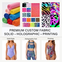 Tissu tricoté en nylon/spandex à imprimé léopard et feuille d'or métallique, extensible dans les quatre sens, pour maillots de bain, jupes de danse et vêtements de performance