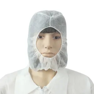 Factory Protective Food processing White Blue Disposable Nonwoven Hood Astronaut Space Cap