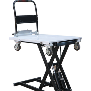 पोर्टेबल फोर्कलिफ्ट इलेक्ट्रिक कैंची फ्लैट कार लिफ्ट आधुनिक स्टील हाइड्रोलिक ट्रॉली छोटे फोर्कलिफ्ट बैटरी रखरखाव औद्योगिक - Product Image 1