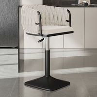 Chaise de bar pivotante en métal, style nordique moderne, pour comptoir, ensemble de meubles de maison, tabourets de cuisine hauts en acier inoxydable, velours, cuir, doré, de luxe