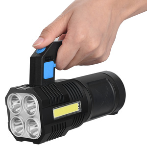 ไฟฉายอเนกประสงค์ 4 Xpe Led แบบพกพา ชาร์จไฟผ่าน USB ได้ พร้อมไฟด้านข้างแบบ COB กำลังสูง ไฟฉายสำหรับใช้งานกลางแจ้ง - Product Image 4