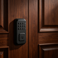 Serrure Intelligente Premium en Alliage de Zinc Noire HR, Verrou Électronique à Mot de Passe, Clé Bluetooth Anti-Graffiti pour Maison, Villa, Appartement, Hôtel