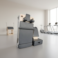 Machine de Pilates Reformer Pliante de Haute Qualité en Aluminium et Cuir Microfibre, Lit de Pilates Durable et Écologique pour Studio