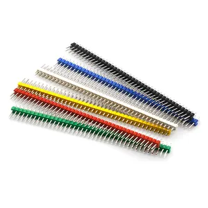 Cabezales rectos a todo color para conector macho Insertar Color Fila única de agujas 1x40P 2x40P 40PIN 2,54mm Doble fila de aguja