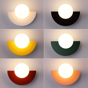 LEDEAST ZS07 Nordic <span class=keywords><strong>LED</strong></span> applique semplice Design colorato lampada da parete per camera da letto decorazione per la casa lampadario di piccole dimensioni - Product Image 3