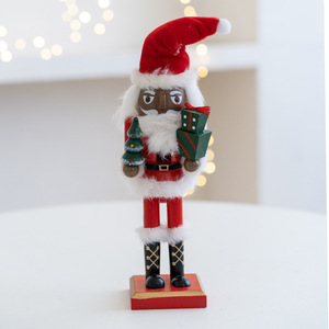 LS-549 Figurine de roi casse-noisette en bois de Noël, Elfe Vert, 27 cm, Ornement de Noël - Product Image 5