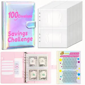 100 Umschläge Geld sparen Challenge Buch - Ein lustiger und sinnvoller Budgetplaner zu sparen 5050 100 $ Umschlag Herausforderung Buchbindung