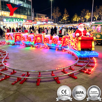 Offre Spéciale de Noël 14 passagers en plein air carnaval parc d'attractions manèges joyeux noël thème mini piste train électrique