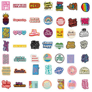 100 autocollants inspirants par paquet, citations motivantes, mots positifs, autocollants pour ordinateur, vinyle imperméable, décoration - Product Image 5
