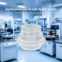 Adaptateur en quartz fusionné givré, pièce isolante en quartz sur mesure non standard pour systèmes laser industriels