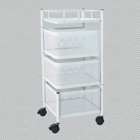 Organisateur de rangement en fil métallique empilable pour cuisine et salle de bain, paniers rotatifs pour fruits et légumes, roulettes, rangement alimentaire