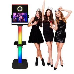 Metal Dslr Photo Booth Selfie Mini Pc Printer Dslr Camera Mirror Photo Booth 15.6 Inch For Party And Wedding