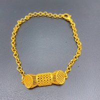 Parure de bijoux plaqué or 24 carats de Dubaï pour femme, comprenant collier pendentif, boucles d'oreilles, bracelet et bague, avec long pompon arabe en alliage, idéale pour mariage et mariée
