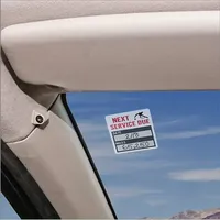 Autocollant de flexographie pour changement d'huile de voiture, rappel de maintenance et de date d'expiration, autocollant de fenêtre étanche, étiquette adhésive