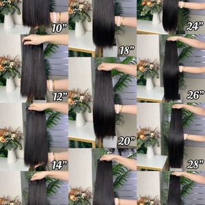 ผมต่อแบบตรงคุณภาพเรมี่ขายส่งยอดนิยม 9a น้ำหนัก 100 กรัมต่อแพ็ค ผมต่อแบบซุปเปอร์ดับเบิ้ลดรอน 100% ผมแท้ - Product Image 6