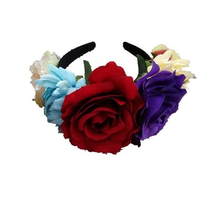 Bandeau en corne de diable floral réaliste pour les femmes <span class=keywords><strong>Halloween</strong></span> Cosplay accessoires adulte Costume fête Photo Booth décorations - Product Image 3