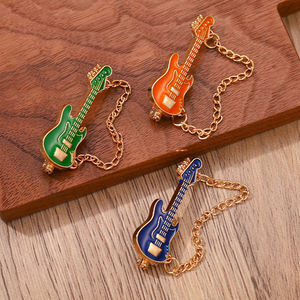 Оптовая продажа, металлические эмалированные броши для гитары, рок-группы - Product Image 5
