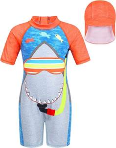 Garçons bleu bébé vêtements de natation soleil URF + 50 protection maillots de bain une pièce pour enfants avec chapeau de soleil vêtements de bain pour enfants en été - Product Image 5