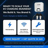 EONDRIVE Chargeur rapide AC mural OCPP1.6 pour véhicules électriques 2*7KW 14KW 2*22KW 44KW Type1 Type2 NACS Station de charge double pistolet IP54