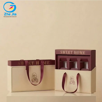 Boîtes cadeaux pliantes personnalisées de luxe avec insert, ruban et poignée, emballage cosmétique écologique, impression couleur